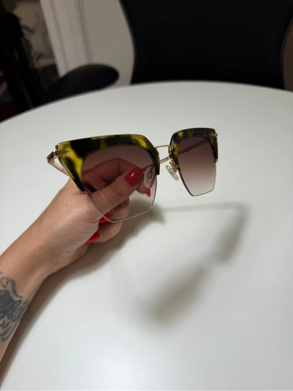 rag & bone Tortoiseshell and Gold Sunglasses